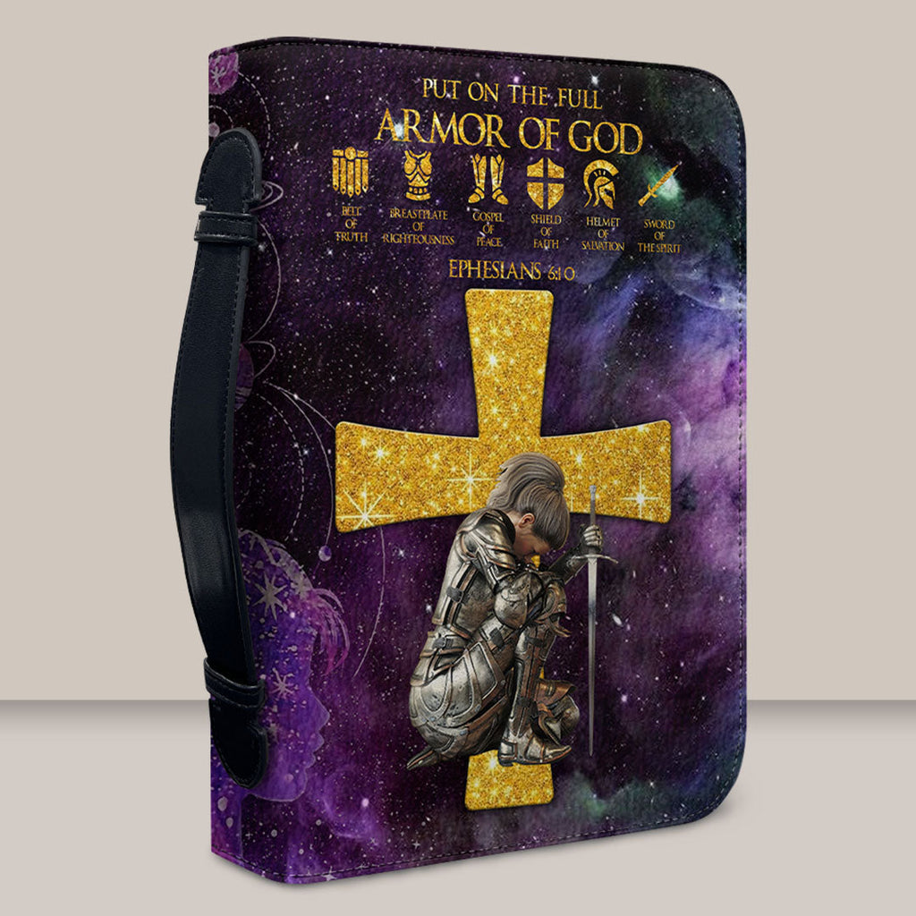Personalized Armor of God Leather Bible Cover