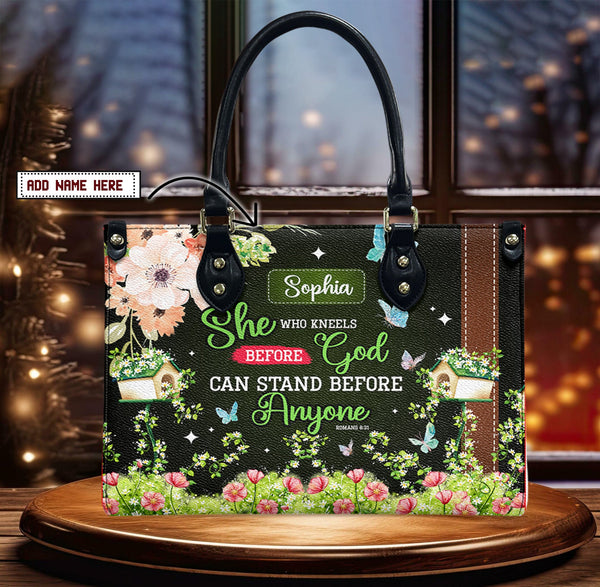 She Who Kneels Before God Leather Handbag