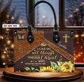Philippians 4:13 Butterfly Leather Handbag