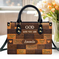 Personalized God Says You Are Leather Handbag
