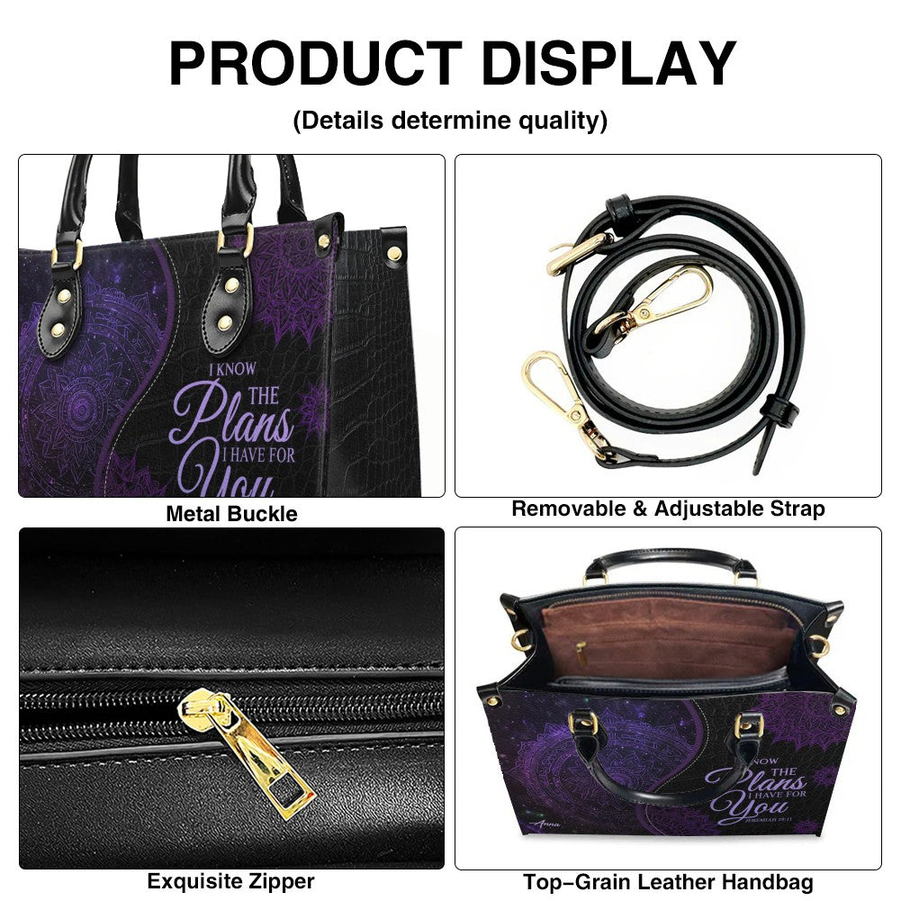 Personalized Jeremiah 29:11 Leather Handbag