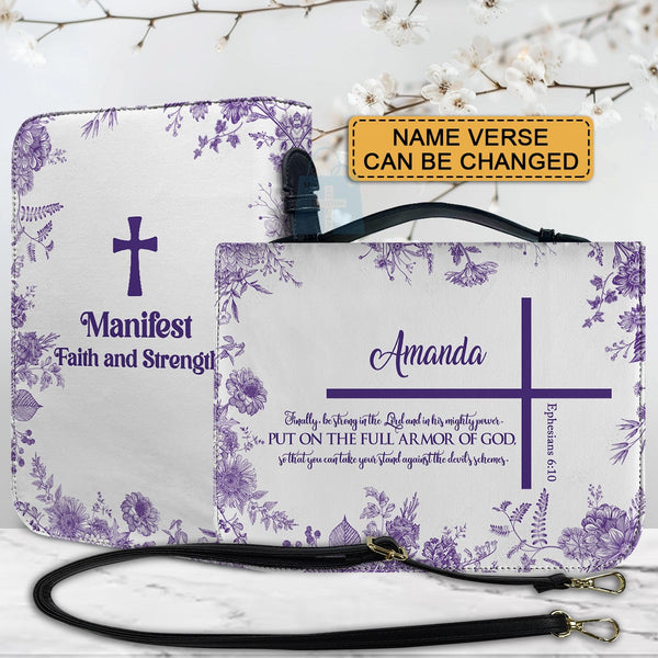 Strength in Christ Personalized Bible Cover
