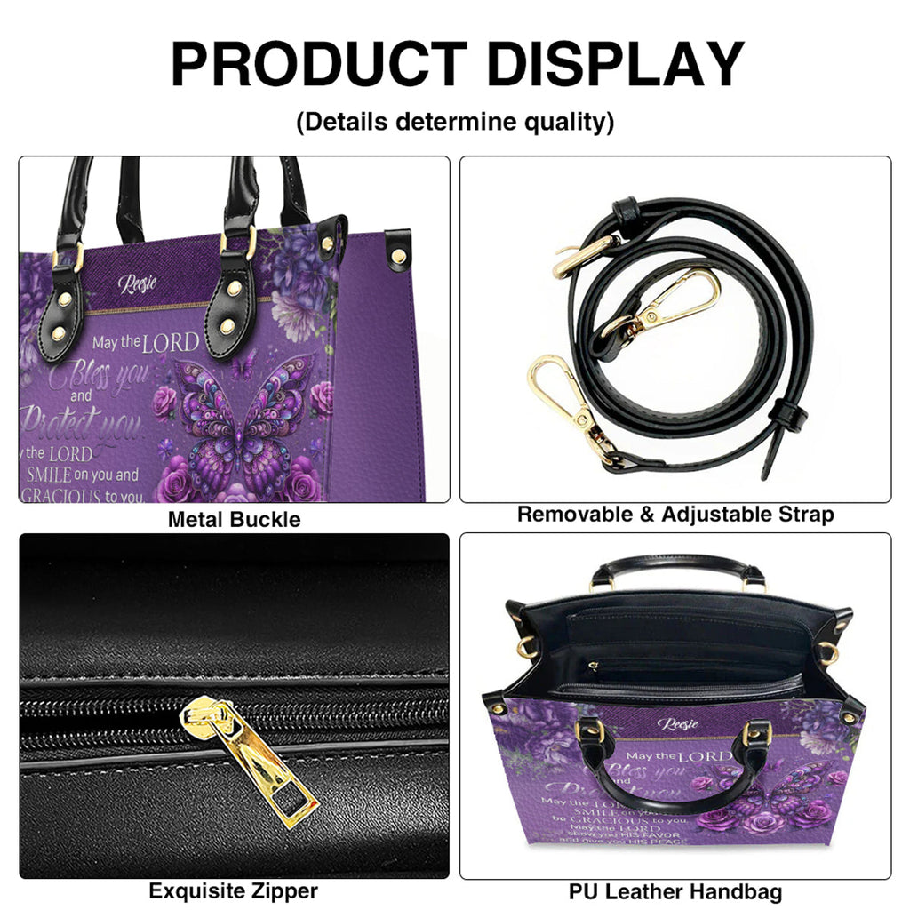 Personalized Faith Leather Handbag & Clutch