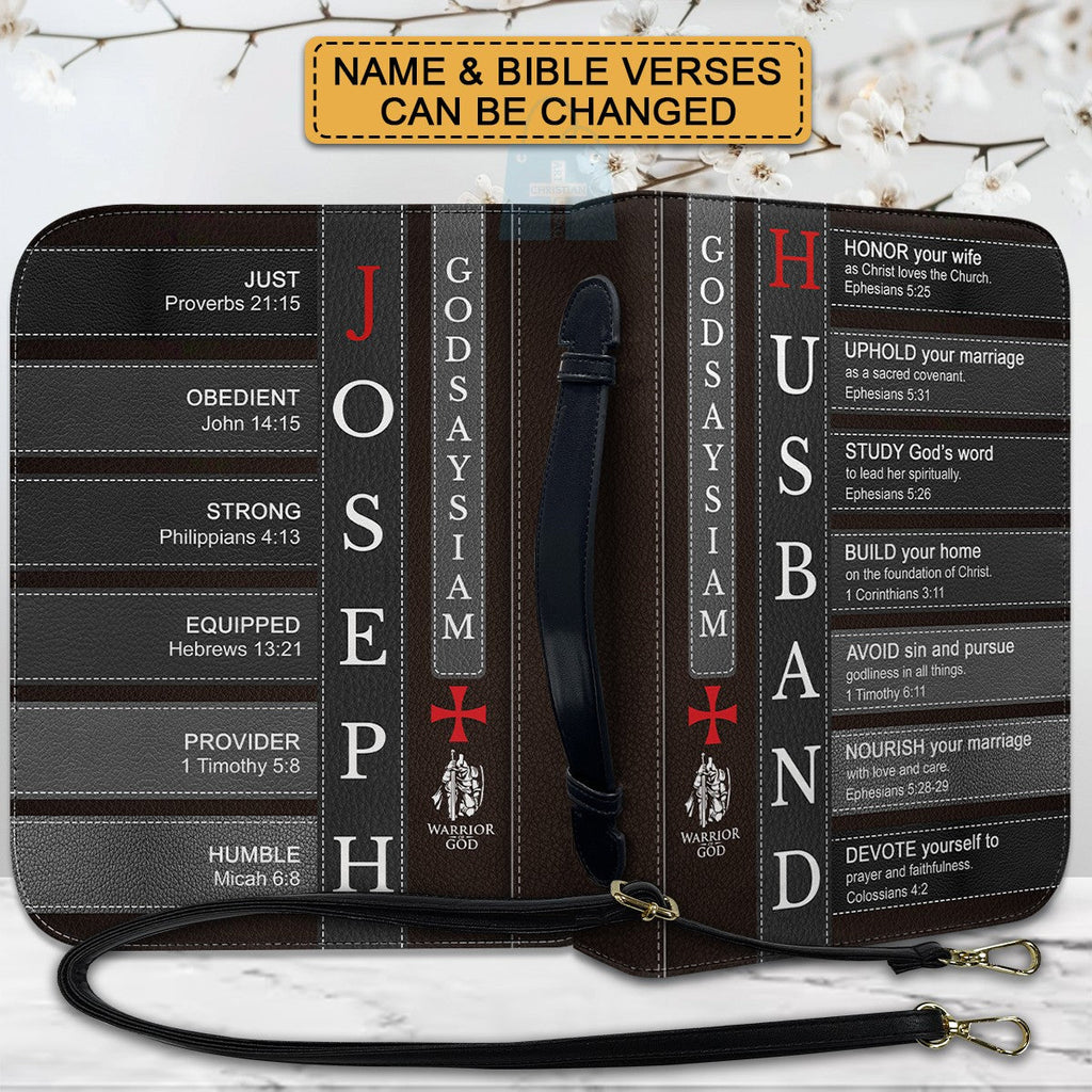 Personalized Bible Cover for Husband
