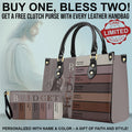 Personalized Christian Leather Handbag & Clutch