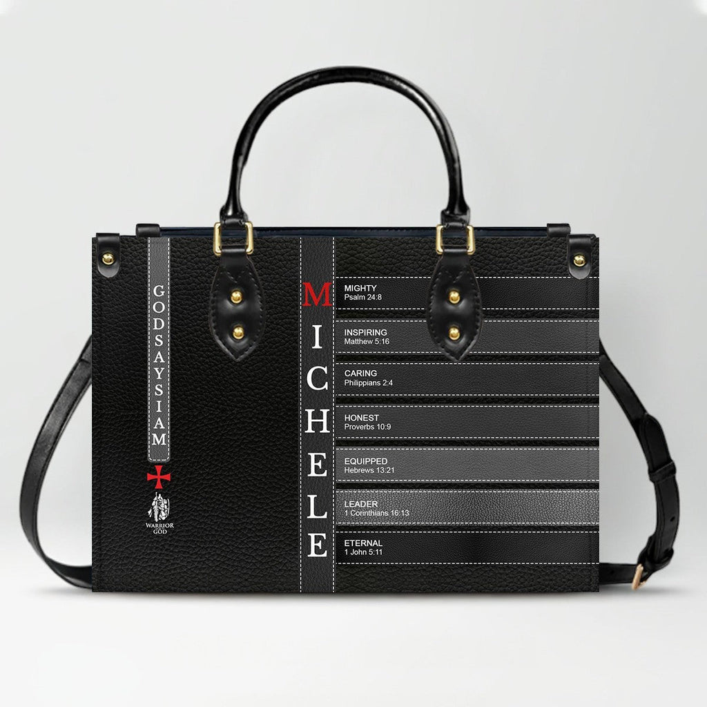 Personalized Bible Verse Leather Handbag