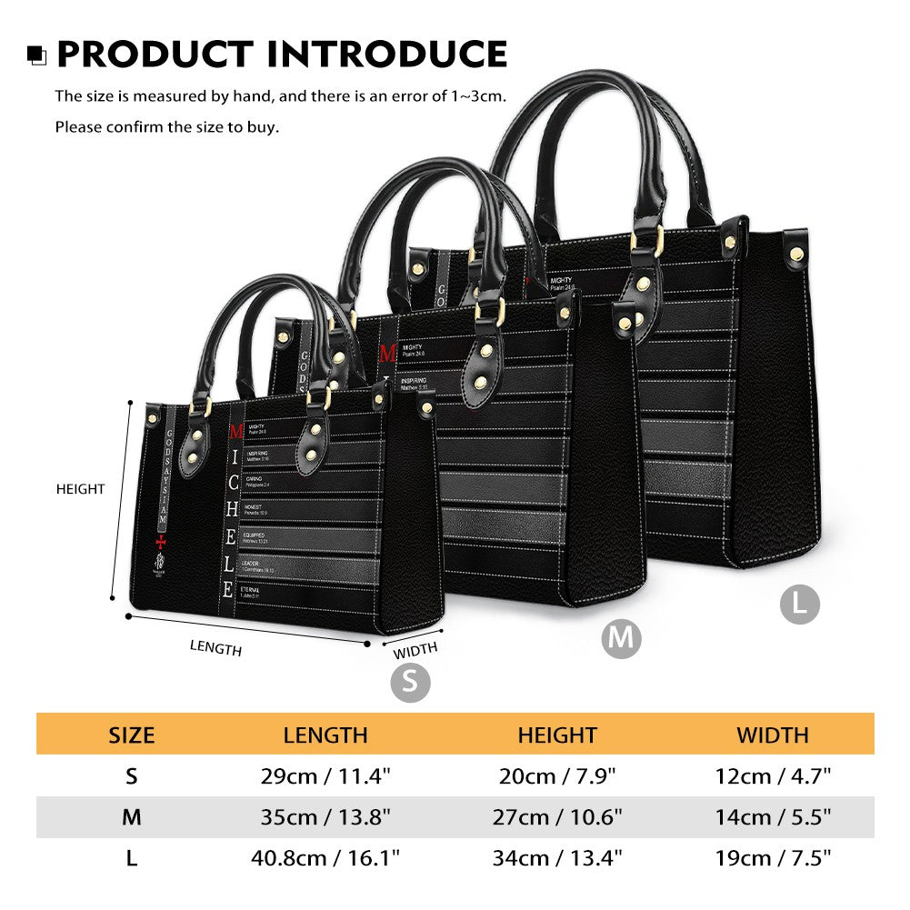 Personalized Bible Verse Leather Handbag