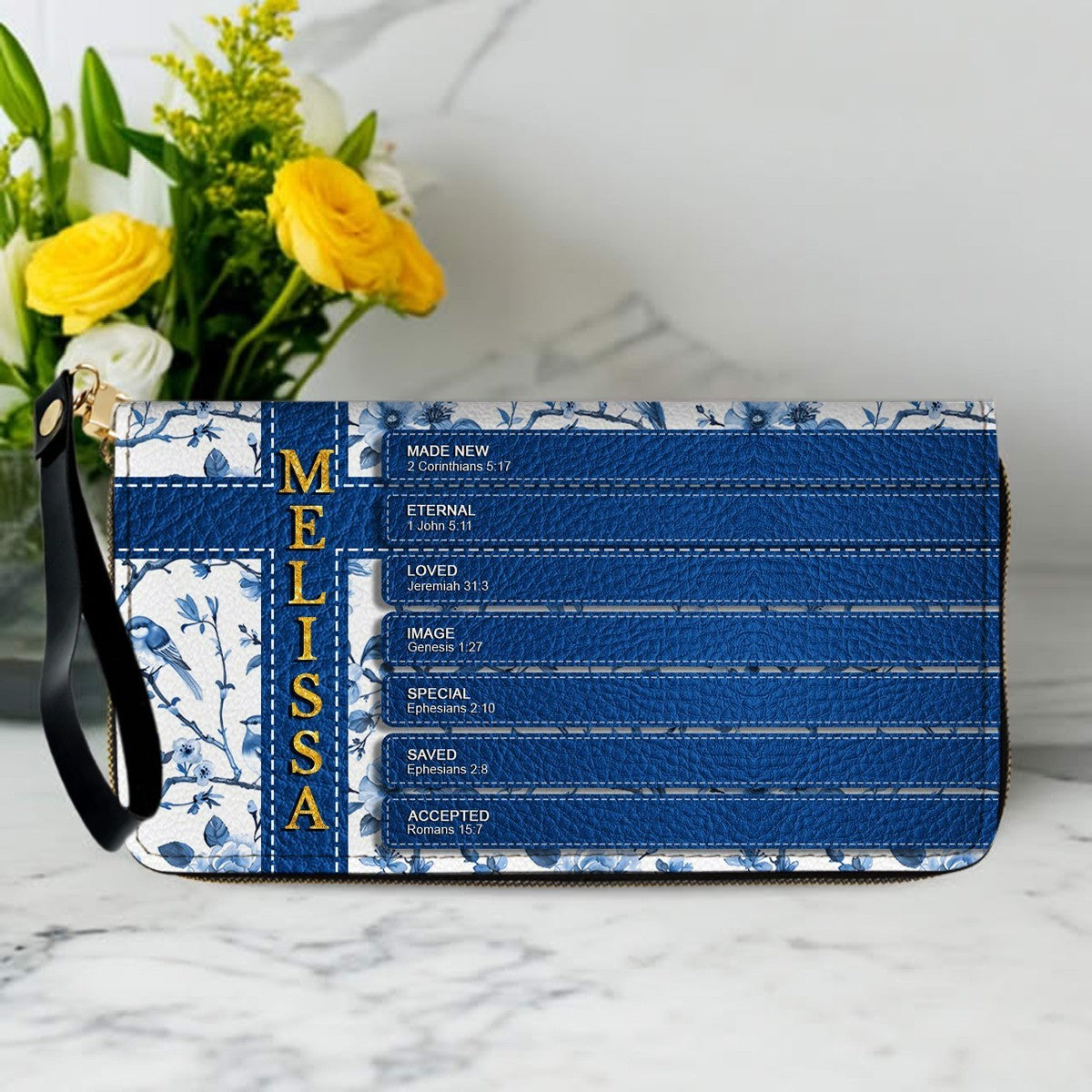 Custom Christian Bible Verse Leather Handbag