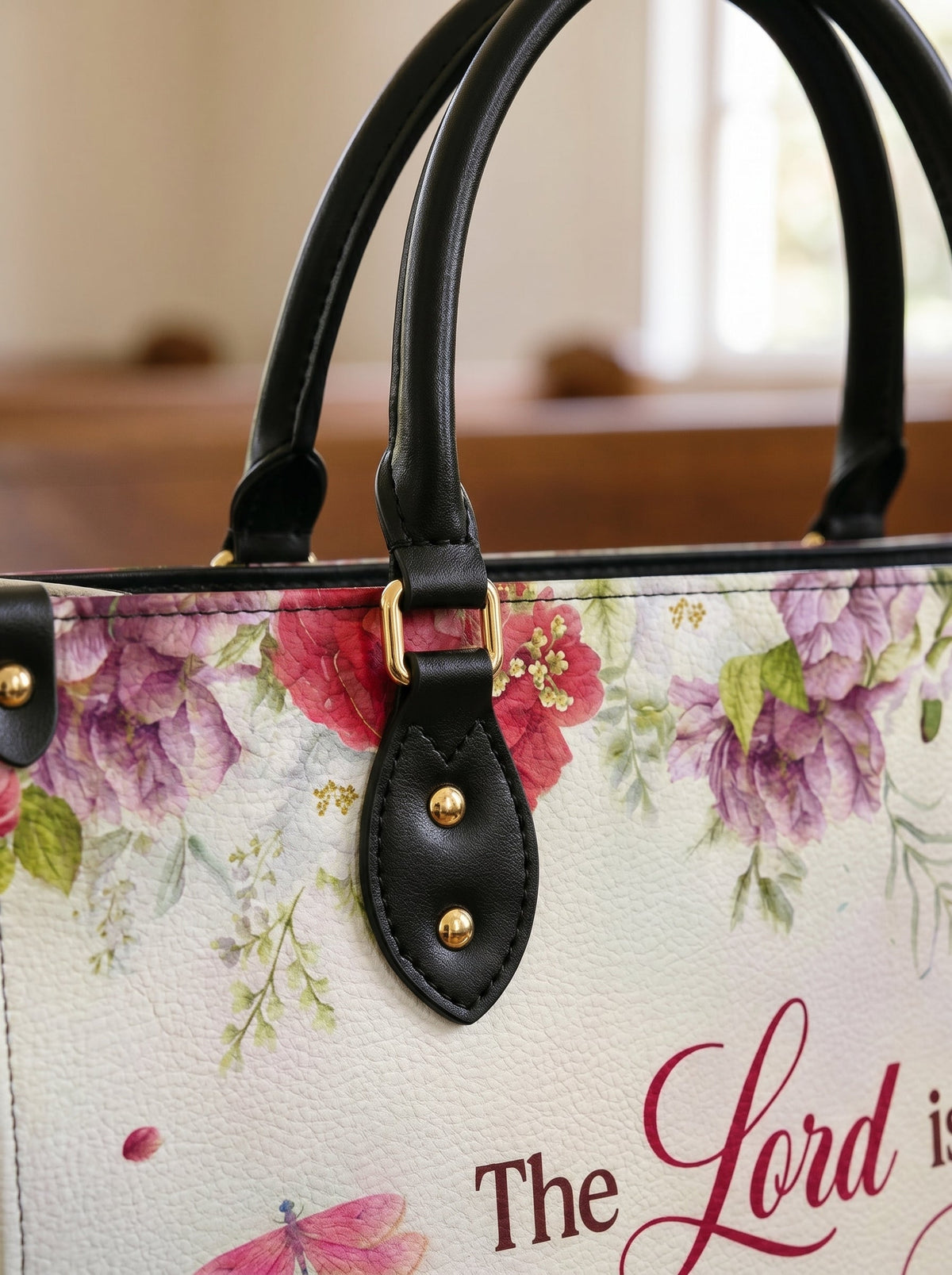 Melody Psalm 118:14 Leather Handbag