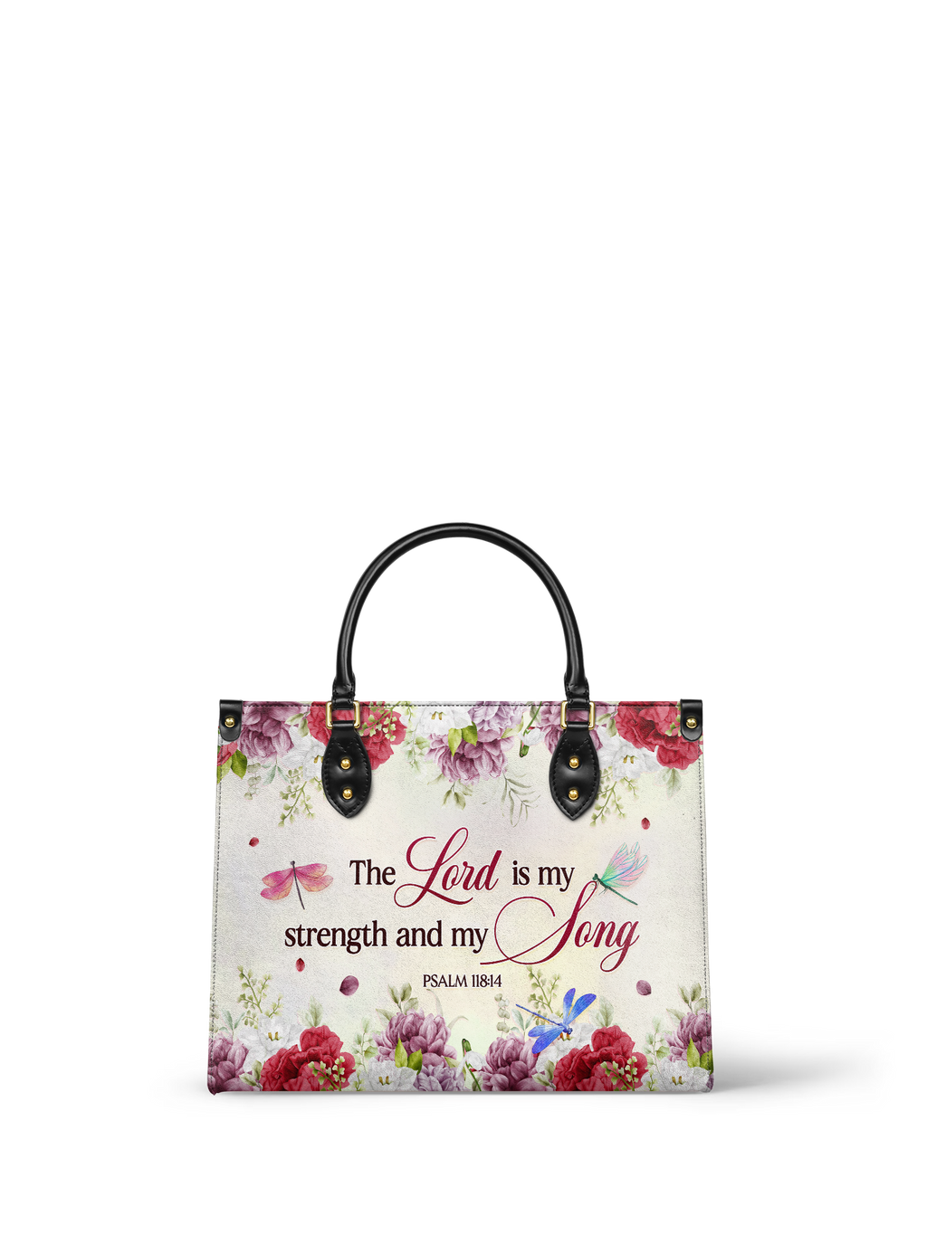 Melody Psalm 118:14 Leather Handbag