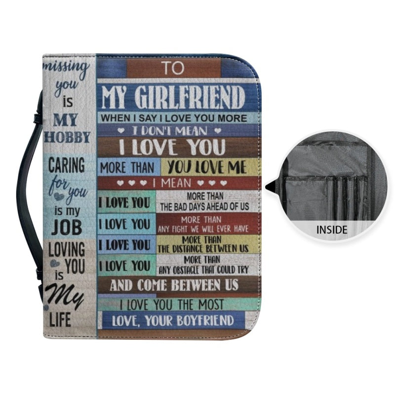 Personalized To My Girlfriend Bible Cover