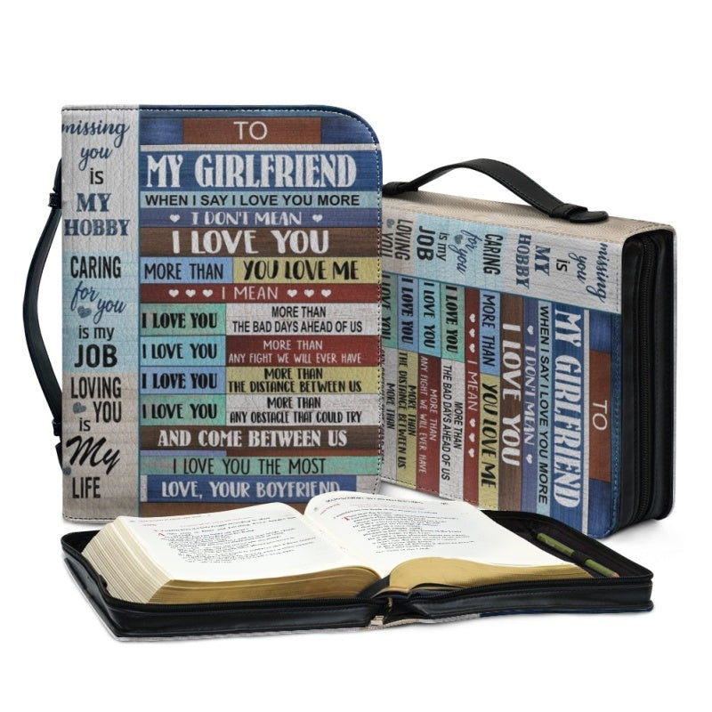 Personalized To My Girlfriend Bible Cover
