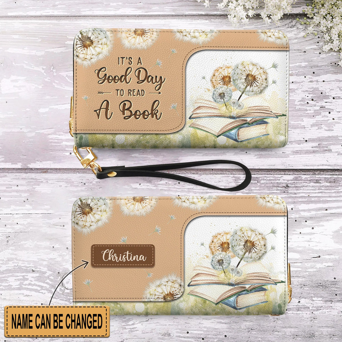 Good Day To Read A Book Personalized Clutch