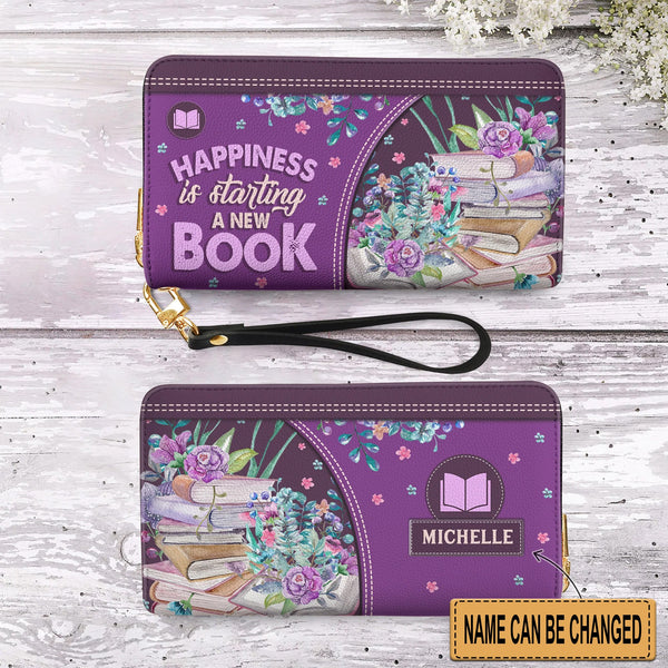 Personalized Starting A New Book Clutch Purse