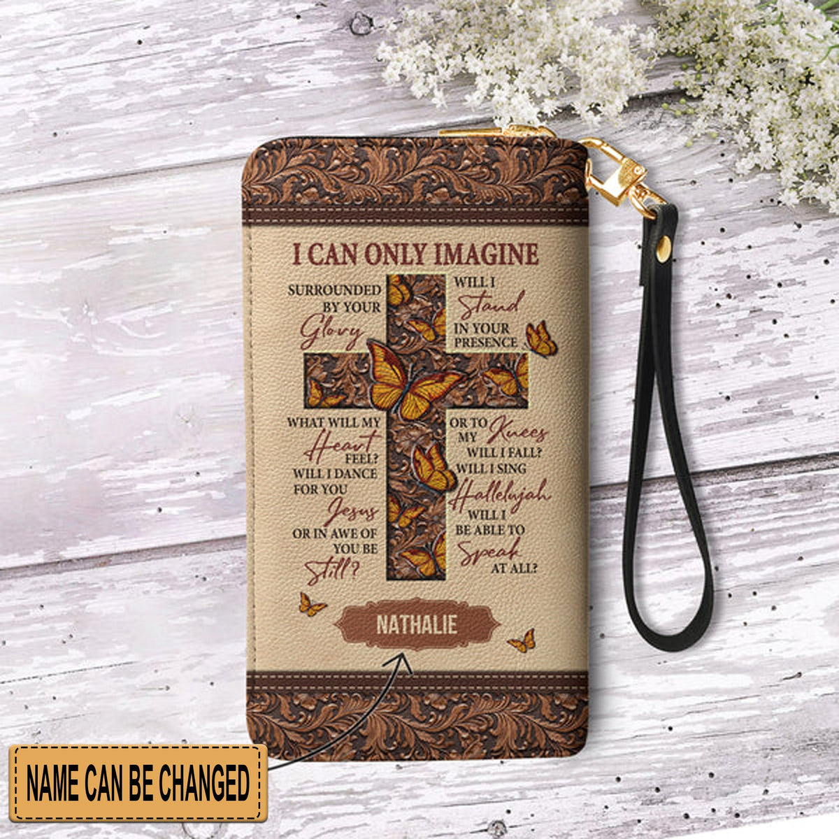 I Can Only Imagine Butterfly Clutch Purse