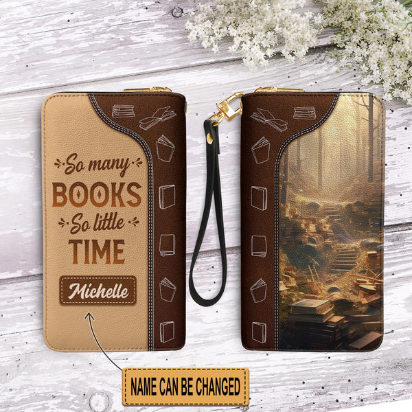 So Many Books Personalized Clutch Purse
