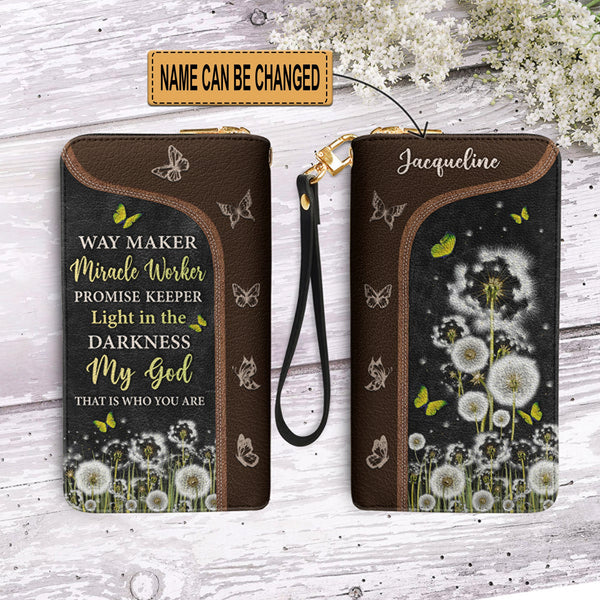 Personalized Way Maker Butterfly Clutch Purse