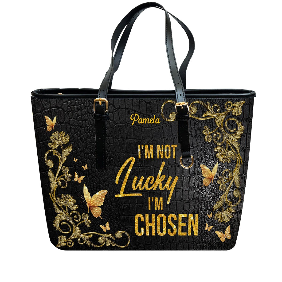 Personalized 'I'm Chosen' Christian Leather Handbag