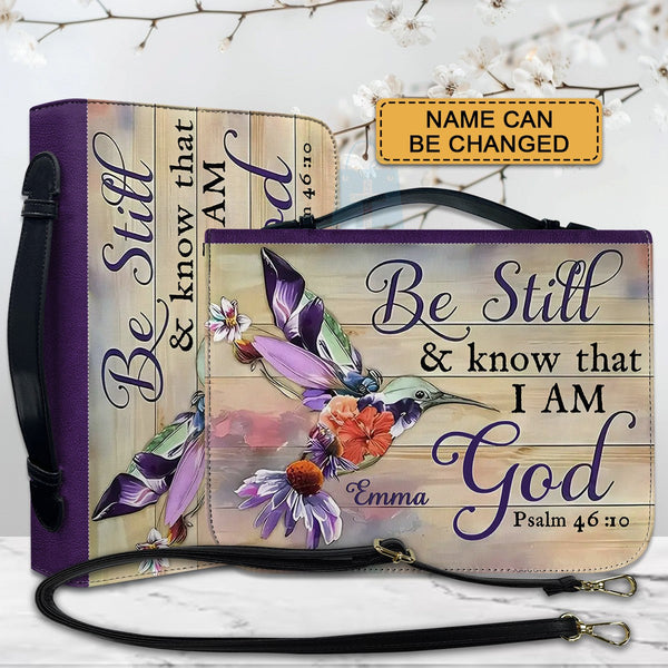 Personalized Psalm 46:10 Bible Cover with Name