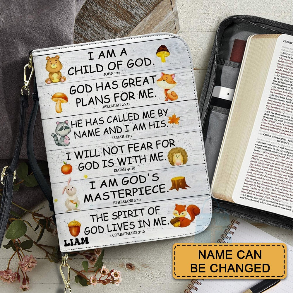 Personalized I Am A Child of God Bible Cover