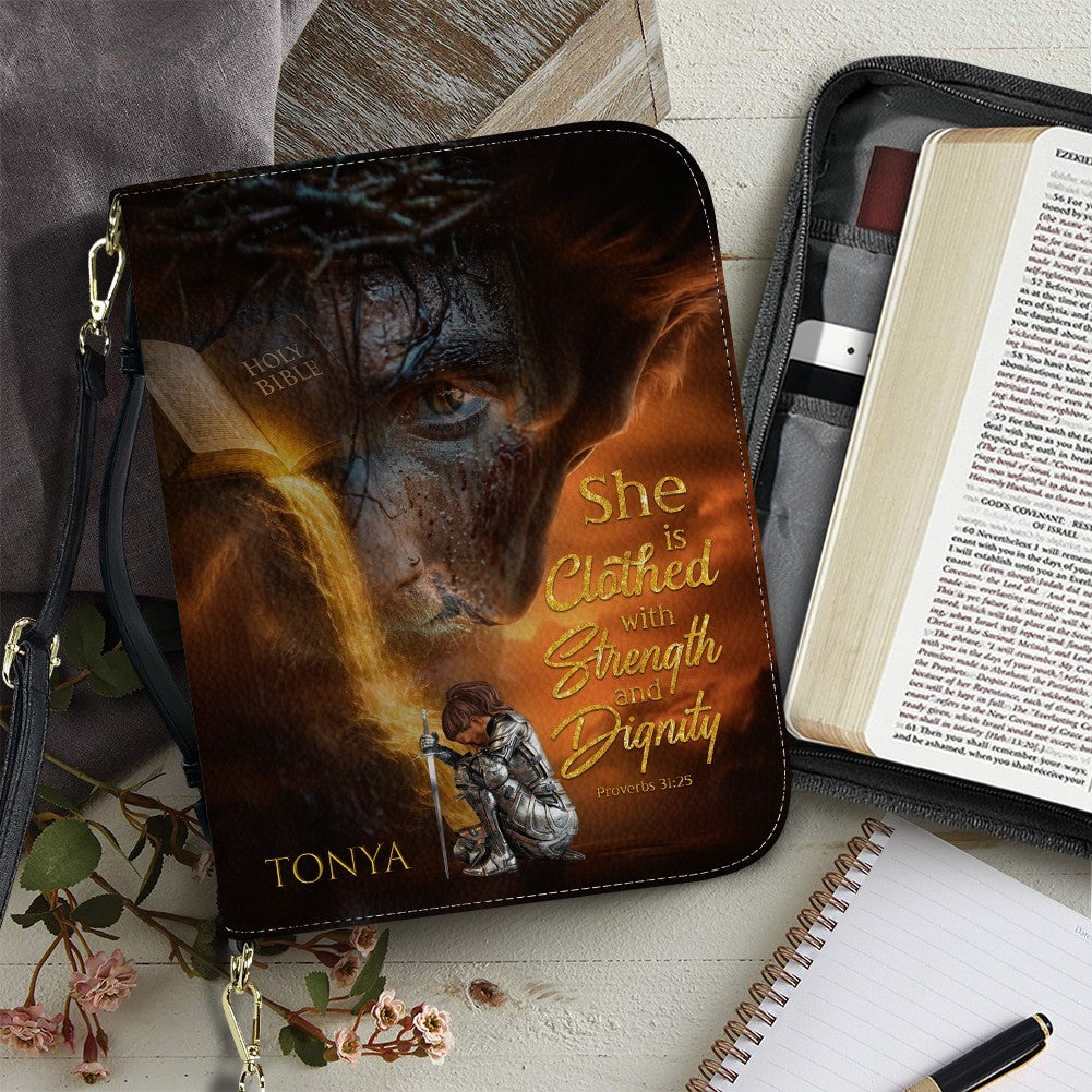 Personalized Lion of Judah & Warrior Bible Cover