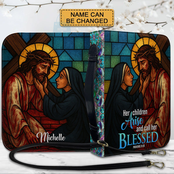 Personalized Proverbs 31:28 Bible Cover Case