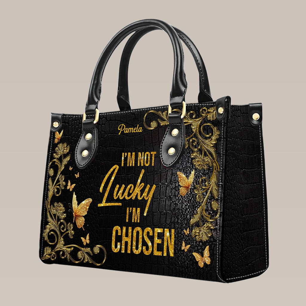 Personalized 'I'm Chosen' Christian Leather Handbag