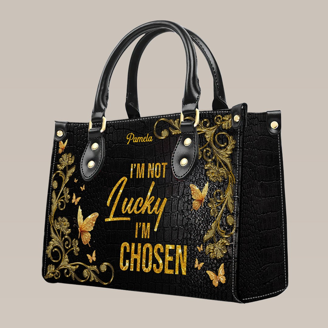 Personalized 'I'm Chosen' Christian Leather Handbag