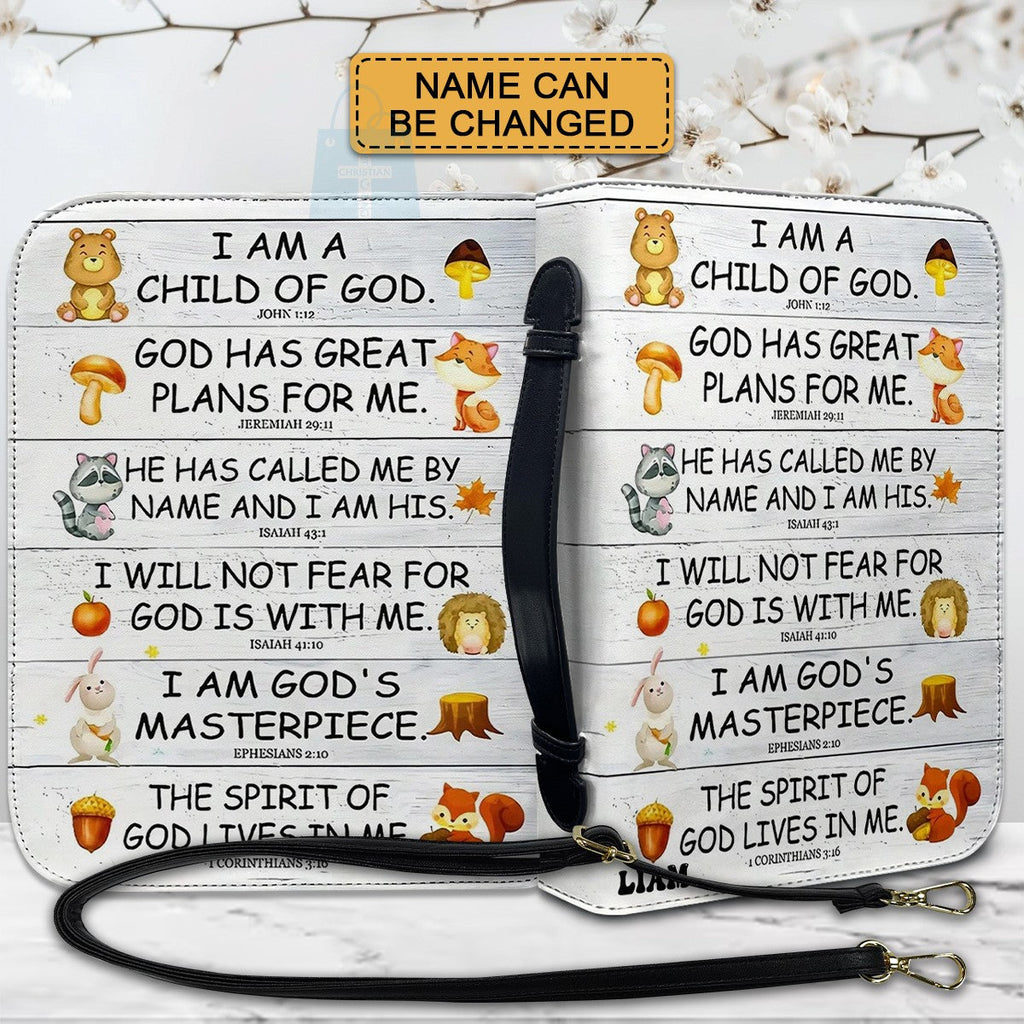 Personalized I Am A Child of God Bible Cover