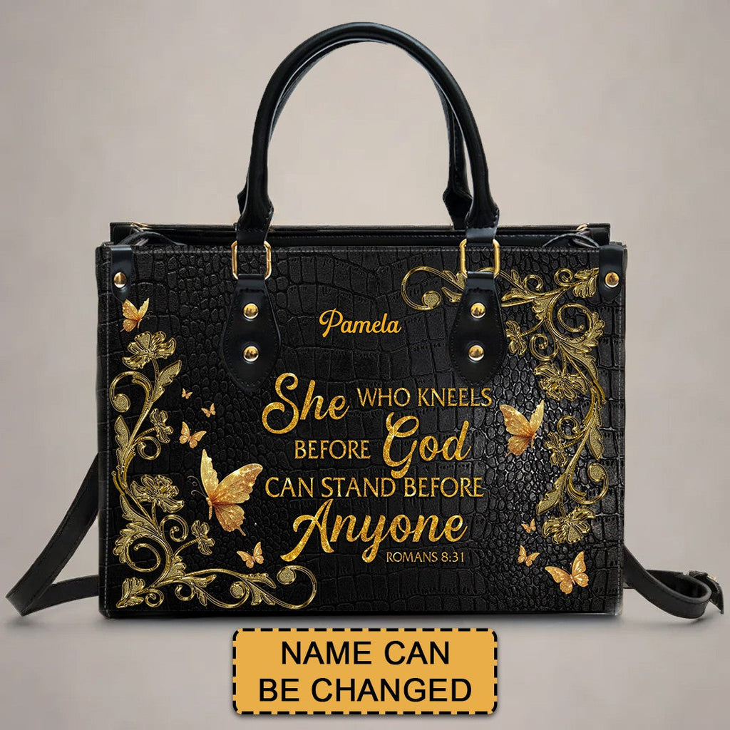 His Mercies Are New Personalized Leather Tote