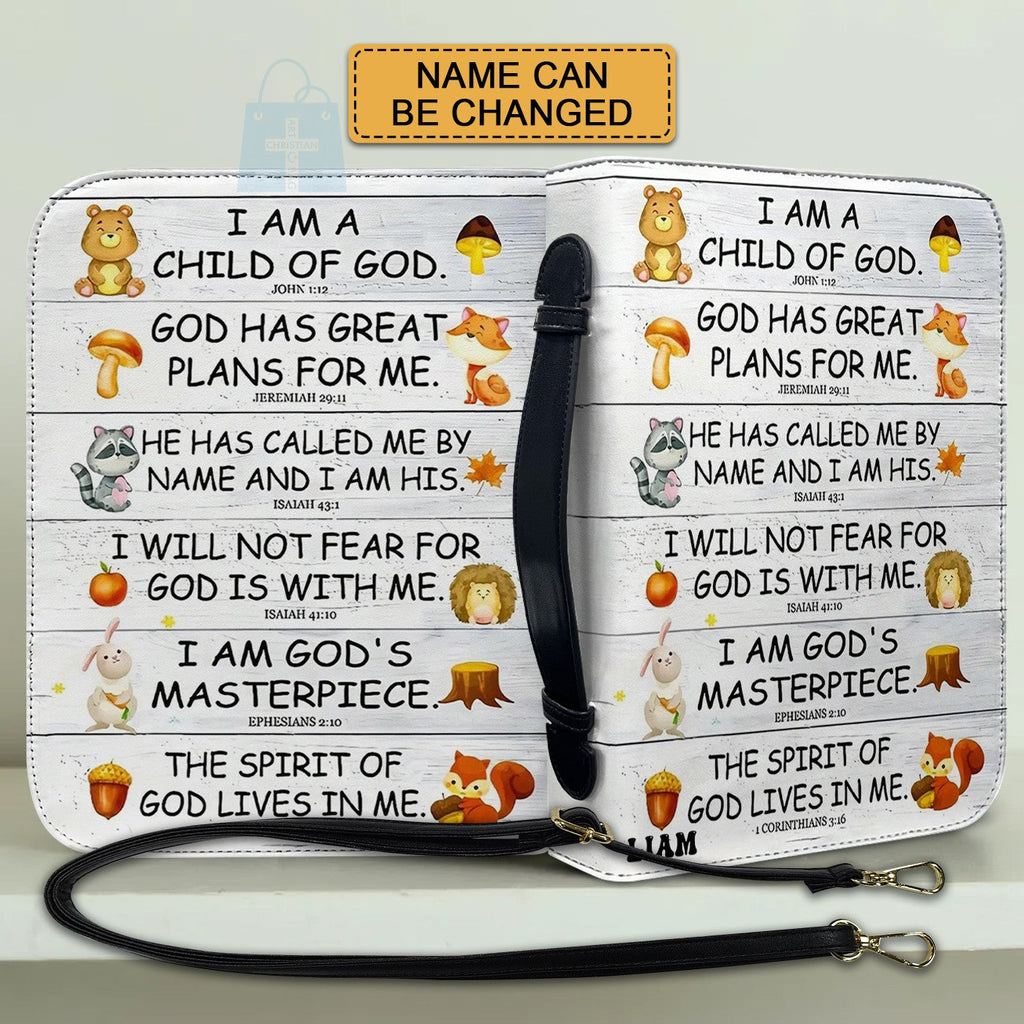 Personalized I Am A Child of God Bible Cover