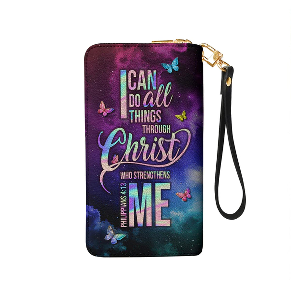Philippians 4:13 Personalized Clutch Purse
