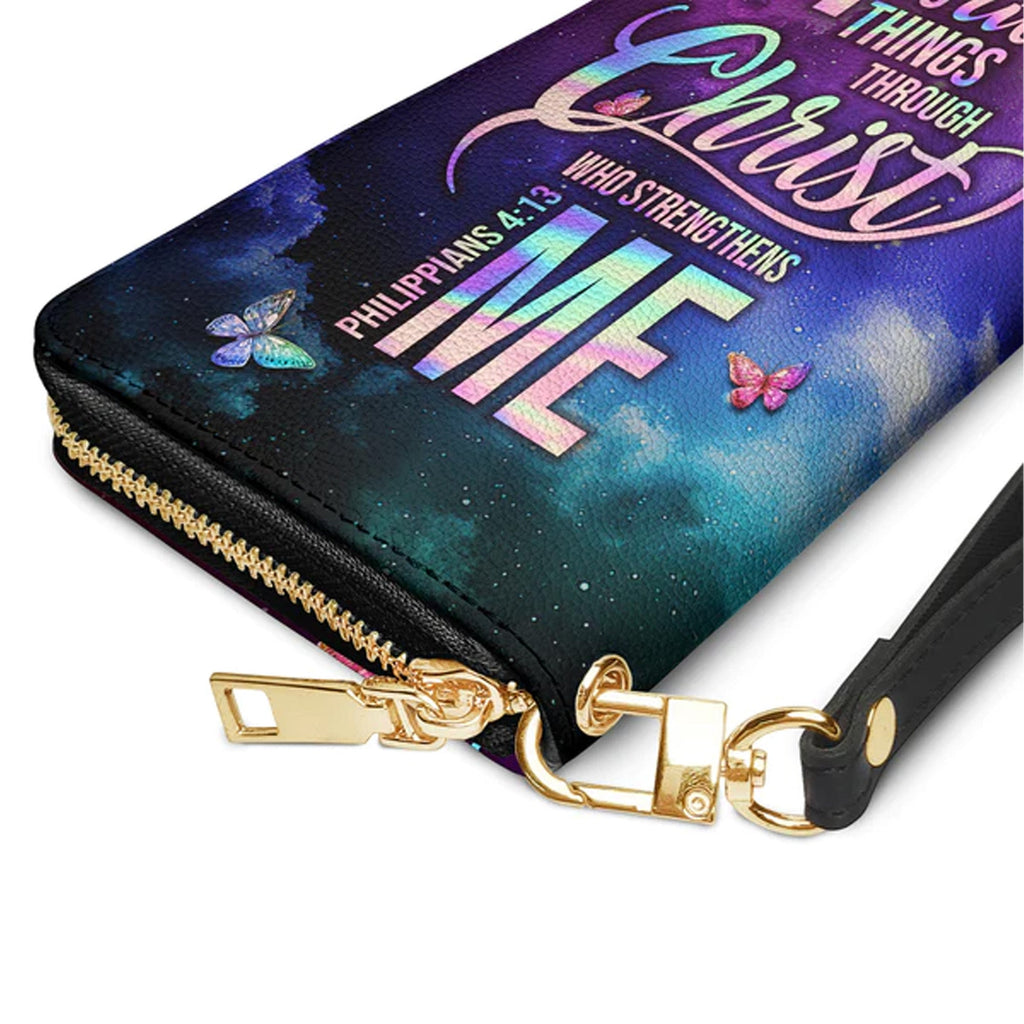 Philippians 4:13 Personalized Clutch Purse