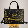 Walking in Faith Custom Christian Leather Handbag