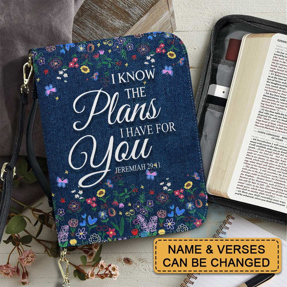 Personalized I Know The Plans Bible Cover