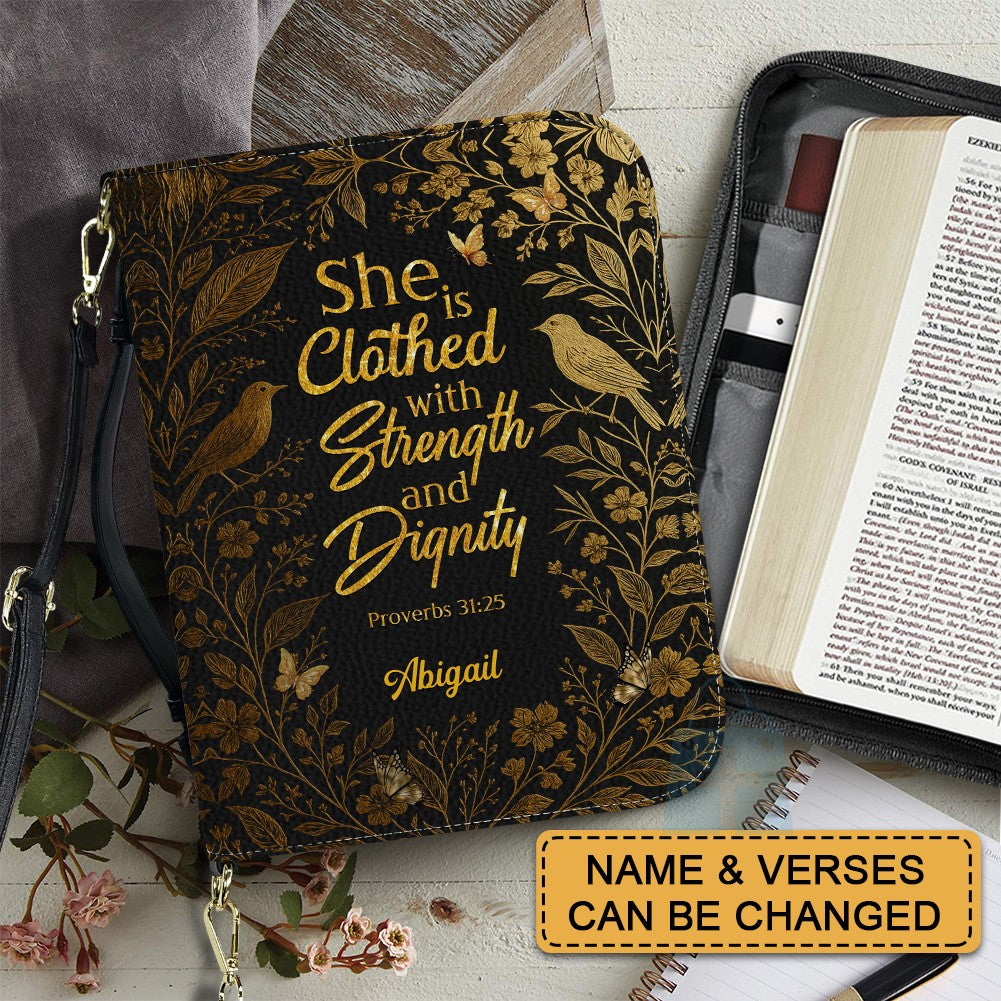 Floral Personalized Bible Cover for Women