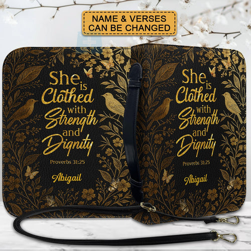 Floral Personalized Bible Cover for Women