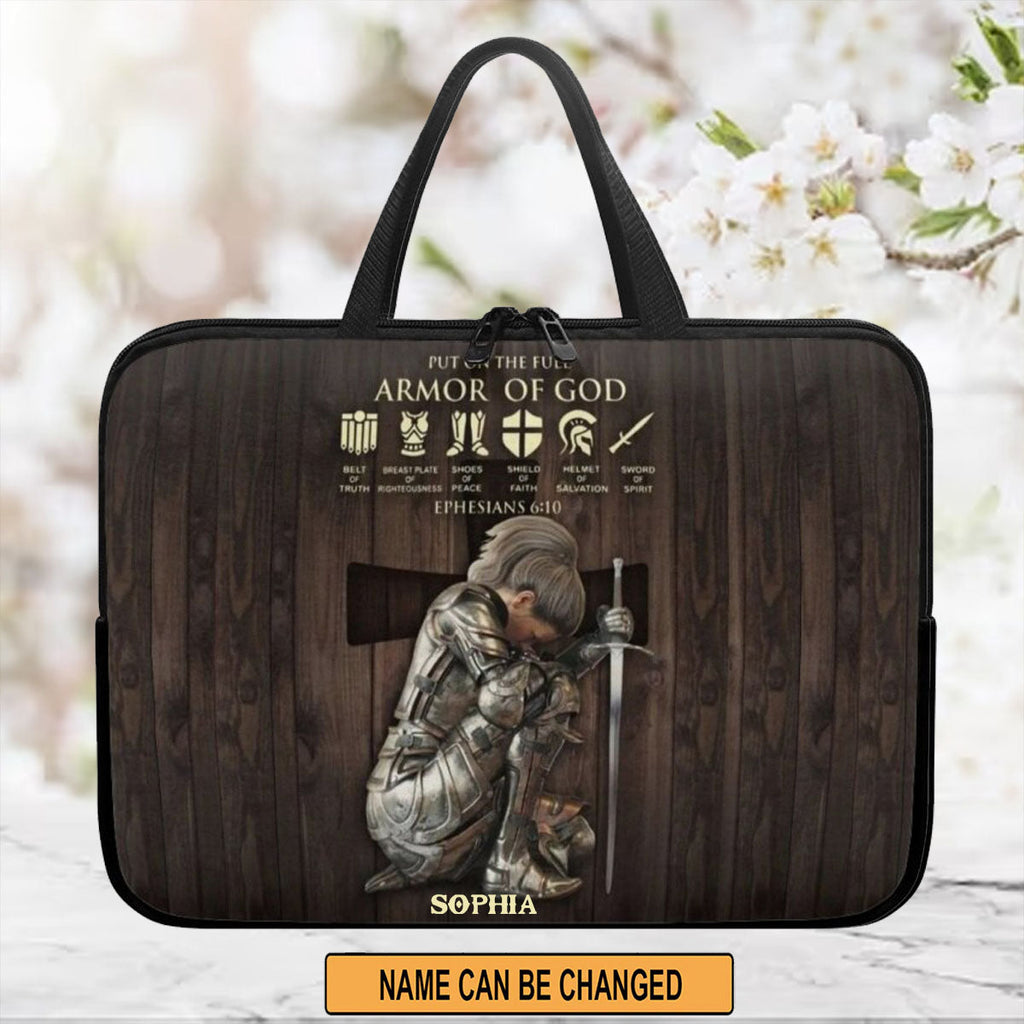 Personalized Armor of God Laptop Bag