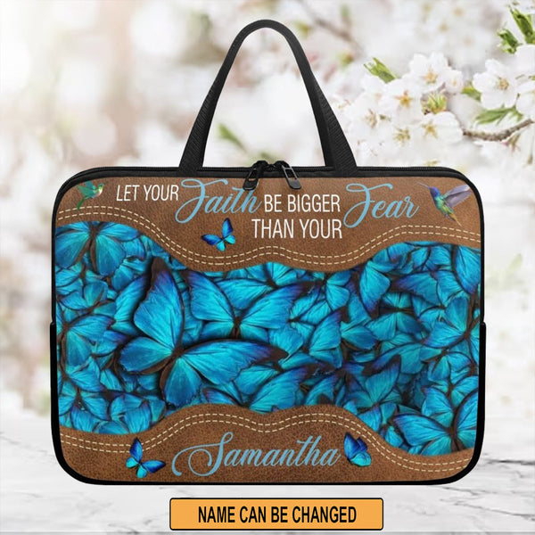 Personalized Faith Over Fear Laptop Bag
