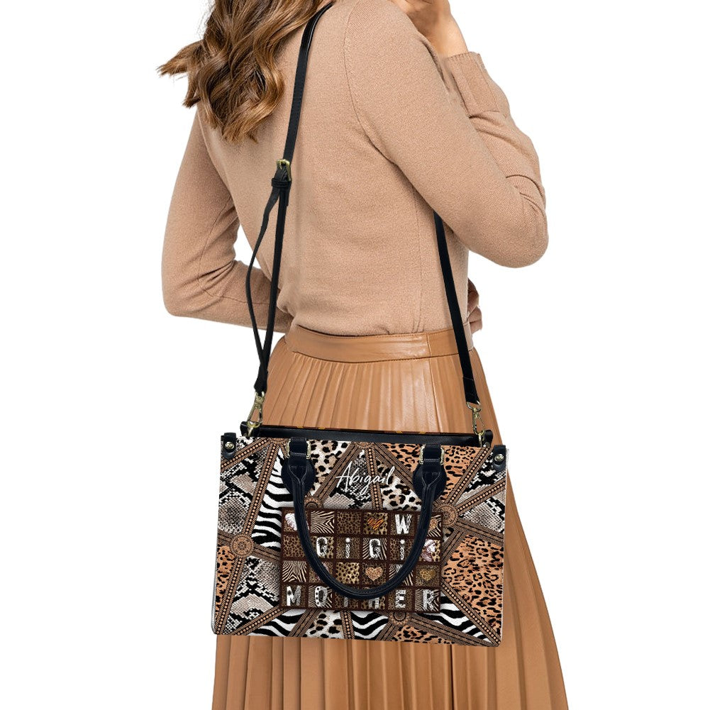 Personalized Christian Leather Tote Bag