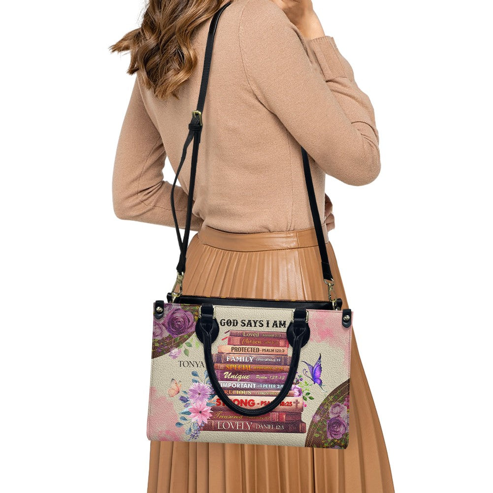 Personalized Scripture Leather Handbag