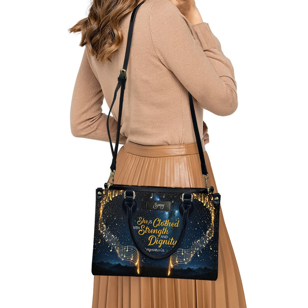 Strength & Dignity Christian Leather Handbag