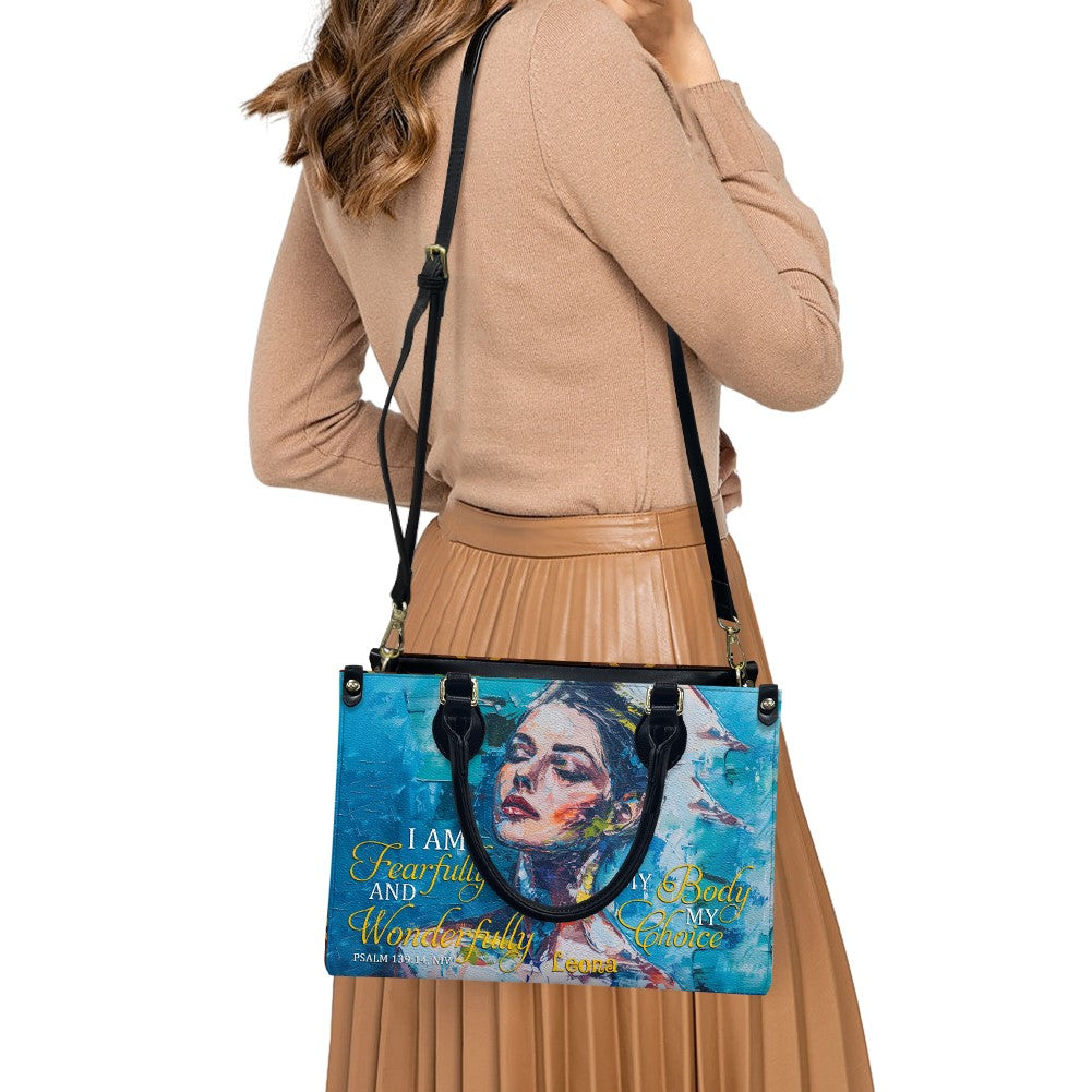 My Body My Choice Personalized Leather Handbag