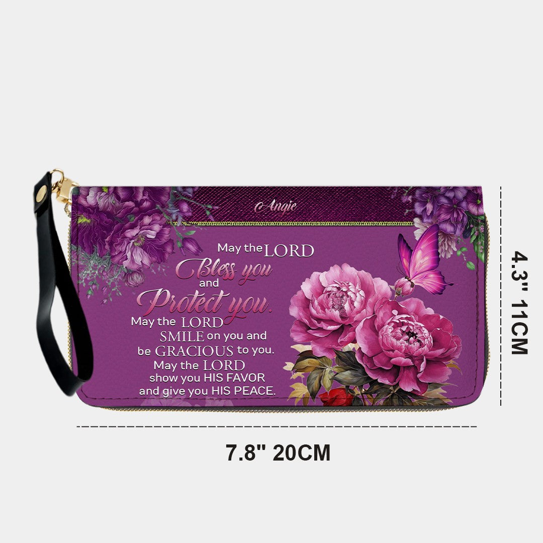 Personalized Christian Leather Floral Handbag