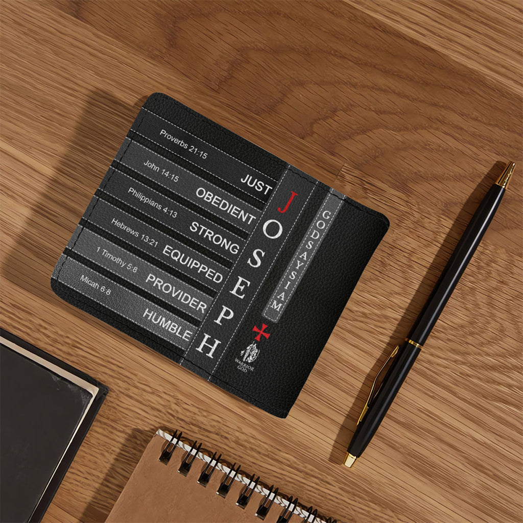 Personalized Bible Verse Leather Wallet for Men