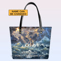 Personalized Bible Verse Leather Tote Bag