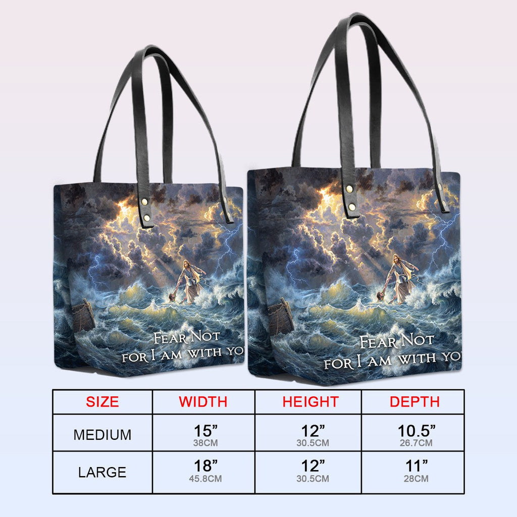 Personalized Bible Verse Leather Tote Bag
