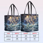 Personalized Bible Verse Leather Tote Bag