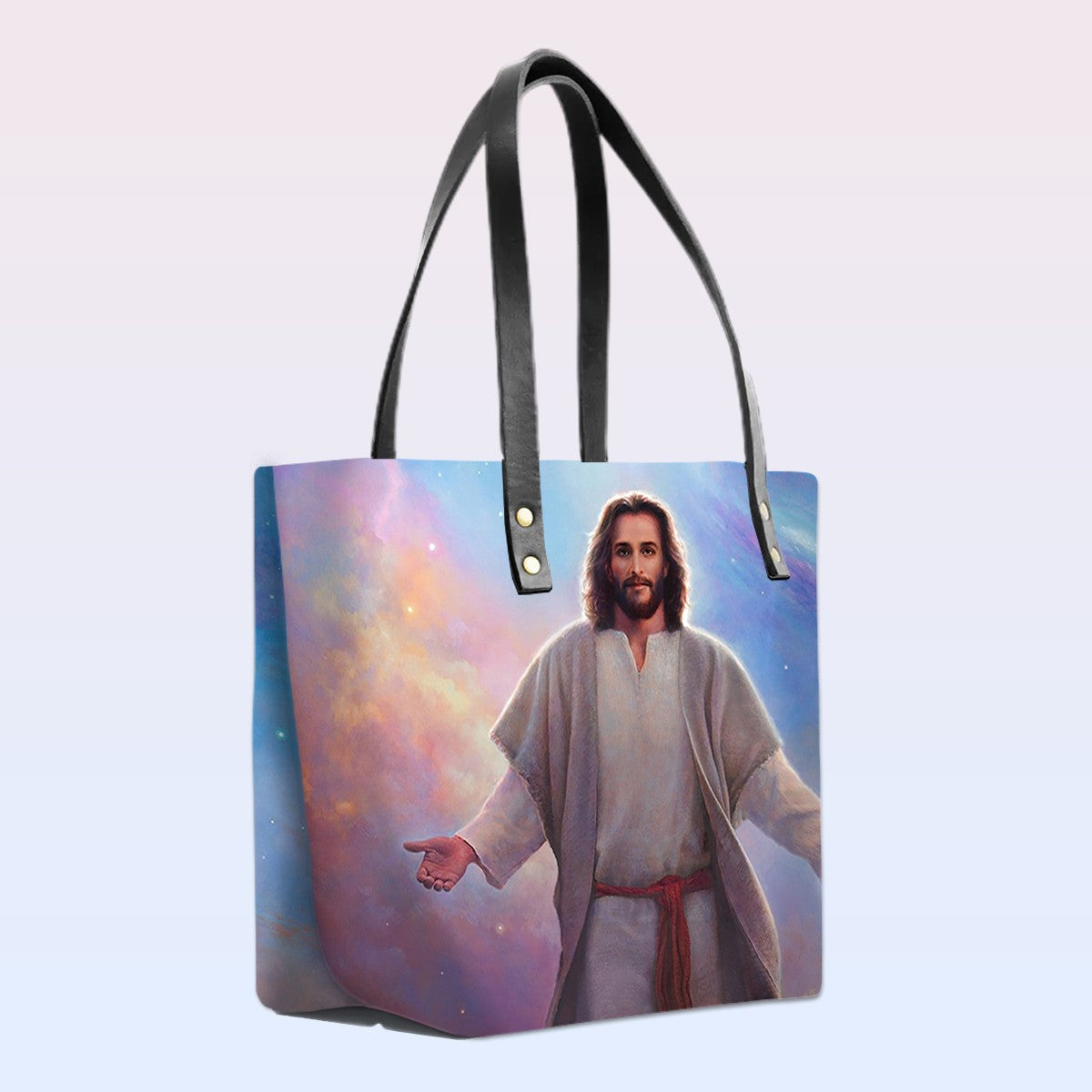 Personalized Bible Verse Leather Tote Bag