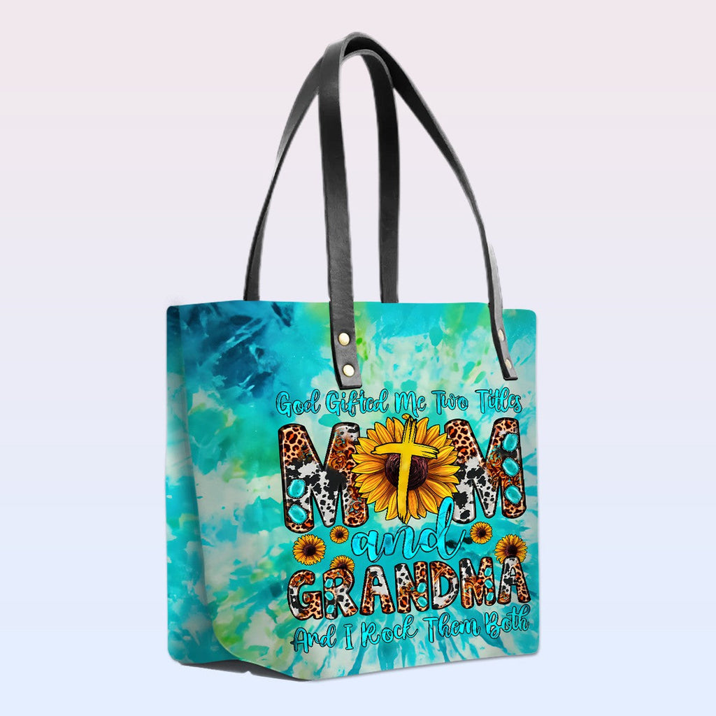 Personalized Bible Verse Leather Tote Bag